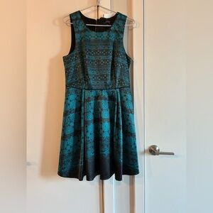 The Limited Black and Teal Mini party Dress